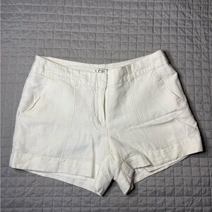 LOFT High Waist White Shorts